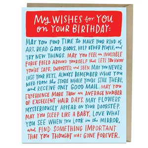 Wishes for Your Birthday Card