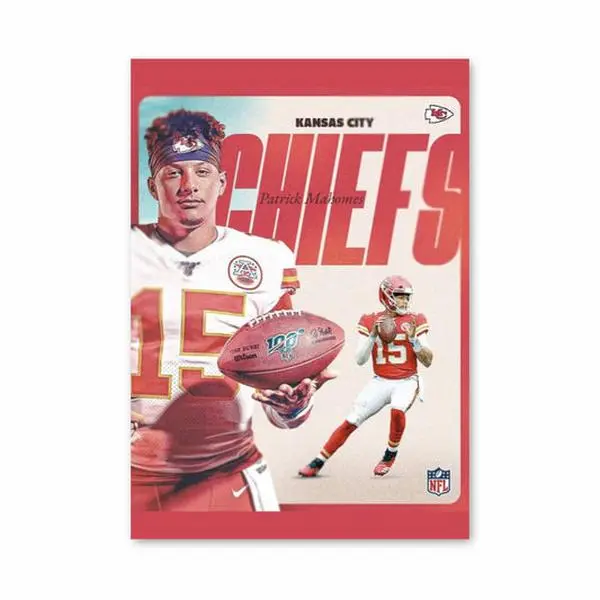 Poster Chiefs Quarterback - Poster Wall Art Print, Sports Decor for Game Room, Office, or Bedroom, Fan Gift 2025