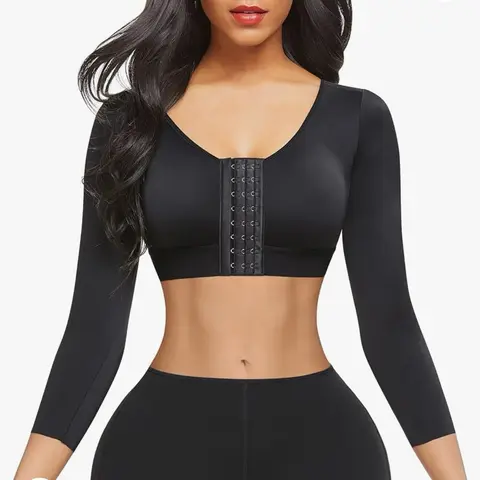 Arm Shaper for Compression Sleeves Slimming Arm Faja Front Closure Shapewear Bra Comfort Nylon Womenswear Comfortable Lightweight