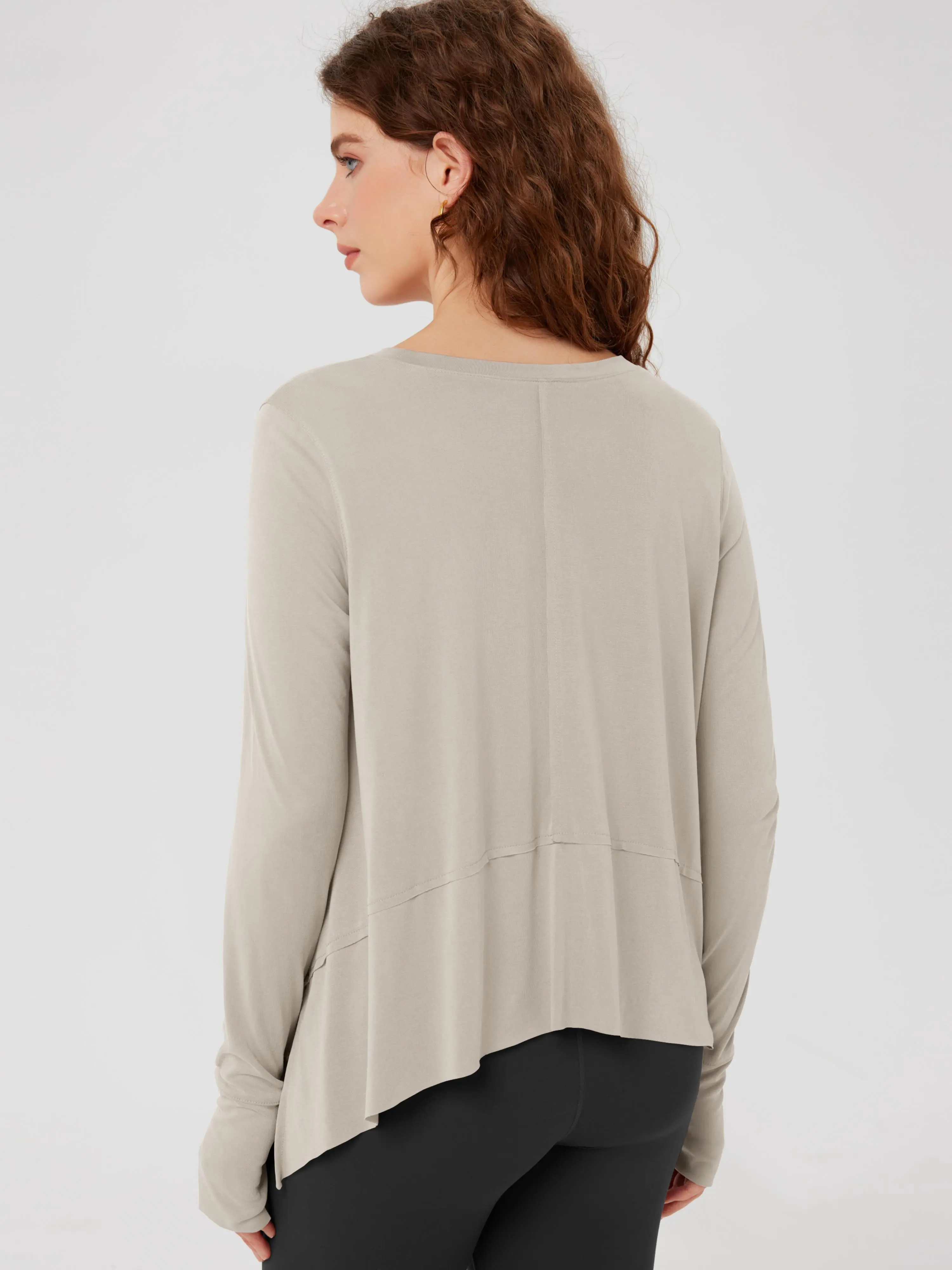 ODODOS Long Sleeve Tee for Women with Thumb Hole Athletic Gym Workout Crop Tops Yoga Shirts ODODOS Long Sleeve Tee for Women with Thumb Hole Athletic Gym Workout Crop Tops Yoga Shirts