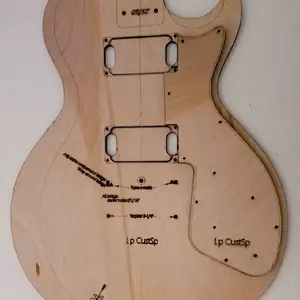 Custom Hybrid Les Paul Custom Special Guitar Body Template 4Tele Neck 3ply LPCS
