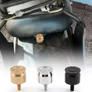 Motorcycle Seat Bolt with Tab Washer Kit, Motorcycle Seat Fastener Assembly, Compatible with Touring/Road King/Street Glide/Softail/Dyna/Sportster XL