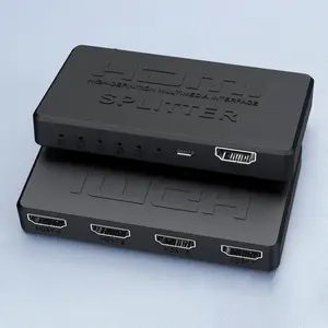 HD Mini HDMI Splitter One-To-Four, High-Definition Video Distributor, Compact Design, Ideal for Home Theater & Office Use