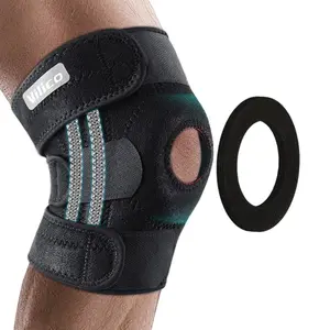 Knee Brace for Women Men with Side Stabilizers, Knee Braces for Knee Pain ACL MCL Arthritis Joint Pain Relief, Adjustable Compression Sleeve Patellar Tendon Support Strap, Pack of 1 (Black)