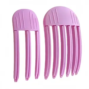 Hair Volume Clip - 2PCS Root Clips for Curly Hair Volume, Magic Volumizing Hair Clips for Creating Fluffy Bangs & Lifting Roots, Wind Shaping Styling Comb Set(Rose Purple)
