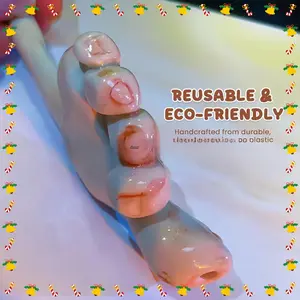 Creative Toe-Shaped Drinking Straw Toe Straw Christmas Straw Gift Toe Straw