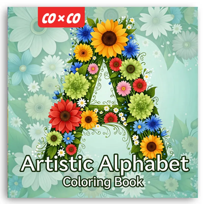 Brother Floral Coloring Book - 20 Loose Paper Pages, Office Stationery, Art Materials for All Ages, Artistic High-Style DIY Gift for Doodle Relief & Creativity Boosting