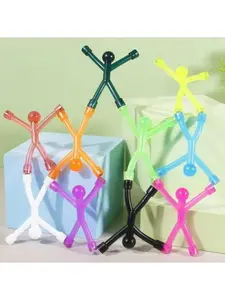 Magnetic People Toys 10PCS – Bendable Stickman Fridge Magnets, Sensory Fidget Toy for Kids Adults, Travel Toy for Airplane Car, Cute Magnetic Play Set