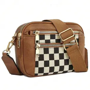 2026 Women's Crossbody Bag, Compact & Fashionable Pure Vegan Leather Adjustable Shoulder Strap Multi-Functional Zipper Shoulder Bag Square Bag Suitable for Outings, Dates, Shopping and Other Occasions