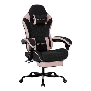 Ergonomic Office Chair  Reclining Gaming Chair with Adjustable Footrest  Breathable, Durable Fabric  Heavy-Duty Base  Padded Seat  Silent Swivel Casters  Versatile Computer Chair for Gaming, Office Work, and Live Streaming  Gift