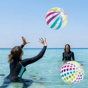 New Water Ball Beach Ball Pool Game 15.35 Inches Transparent Inflatable Ball for Swimming Pool Party Summer Outdoor Water Toy Decoration