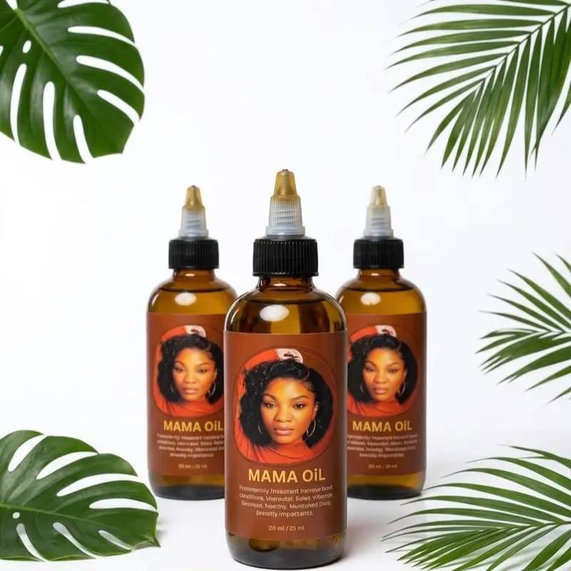 3 pack small 2oz Mama Natural hair Oil- Nourish, Repair & Strengthen All Hair Types Daily care Oil