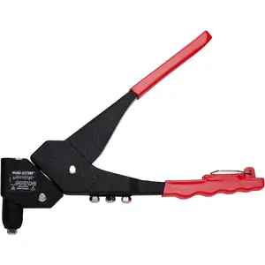 RHT300 One-Handed Swivel Rivet Tool, Manual Riveter for Metal, Fabric, Leather, and Auto Repair, Uses 1/8-Inch, 3/16-Inch, 5/16-Inch Rivets