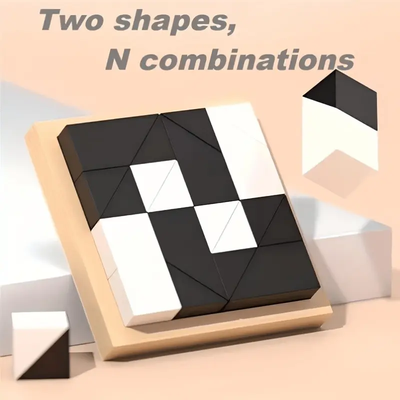 Hidden Block Puzzle, Puzzle Blocks, Logic Puzzles, Logical Thinking Training Toy, Parent-Child Interactive Desk Game, Early Education Gift, Focus & Reasoning Skills