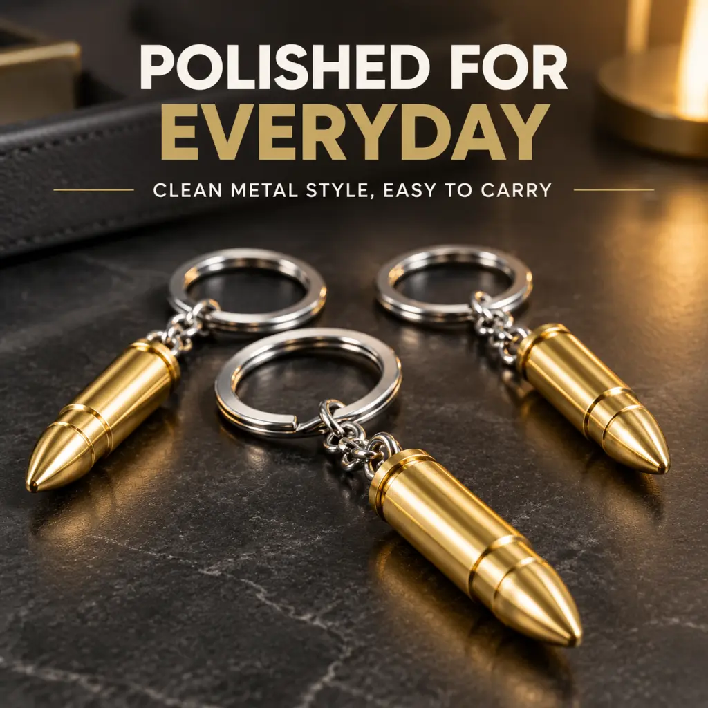 3PCS Solid Metal Keychains for Men, Polished Durable Key Ring Set for Car Keys, House Keys, Backpack & Bag Accessories, Everyday Carry Essentials, Gift for Him