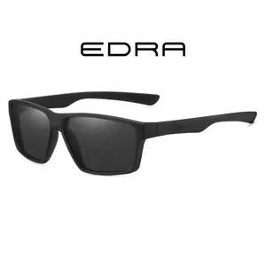 Polarized Modern Style Sunglasses, Work Style Resistant Frame, All Black, Black on Blue, and Black on Mirror Lens Available