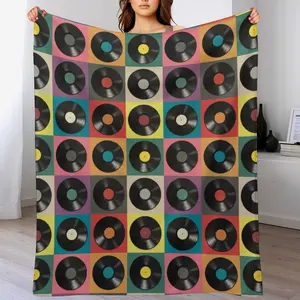 Discjockey Mode DJ Music in the Turntable Throw Blanket. Smooth and Light available for Four Seasons and Four Size.