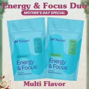 Energy & Focus Duo - Caffeine Gum - Multi Flavor (2-Bulk Pouches) Energy & Focus Duo - Caffeine Gum - Multi Flavor (2-Bulk Pouches)