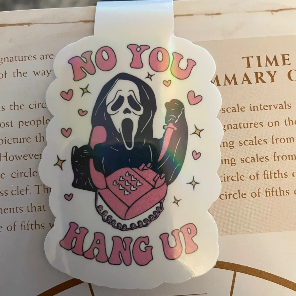 No you hang up scream magnetci bookmark