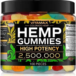 Natural Gummies for Stress Relief - Great for Pain, Insomnia & Anxiety -100ct