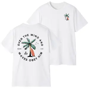Christian Bible Verse Shirt – Beachy Backprint Oversized Tee, Trendy Unisex T-Shirt, Teen Baptism Gift, Ocean Inspired Faith Apparel