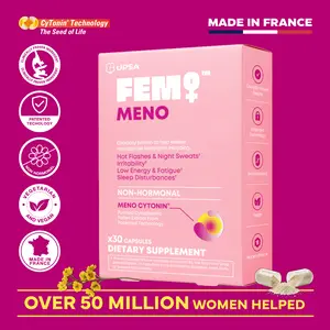 UPSA FEM MENO Non-Hormonal Menopause Support Edible Vitamin Supplement, Clinically Validated Pollen Extract Self-Care Products, Patented Technology Vegan Dietary Supplement for Hot Flashes, Night Sweats