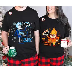 Miser brothers I'm Too Much Couples T-Shirt, Heat Miser, Snow Miser Couples Shirt, Heating and Cooling Sweatshirt, Miser Brothers Xmas - 1 piece