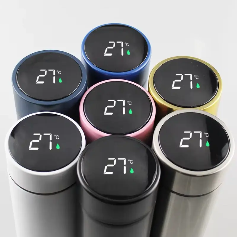 Smart Luxury Bottle Logo Led Stainless Steel Vacuum Stainless Water Bottle