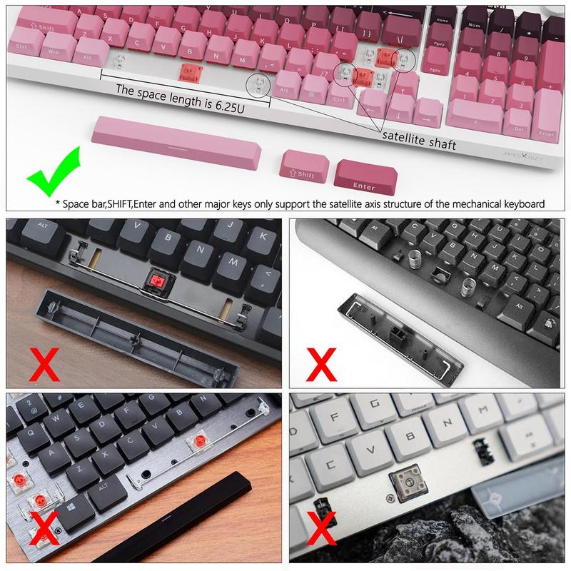 Spider Web Design Keycap, 1 Set Keyboard Keycap for 6.25U Space 61 68 75 87 98 100 104 108, Keyboard Accessories