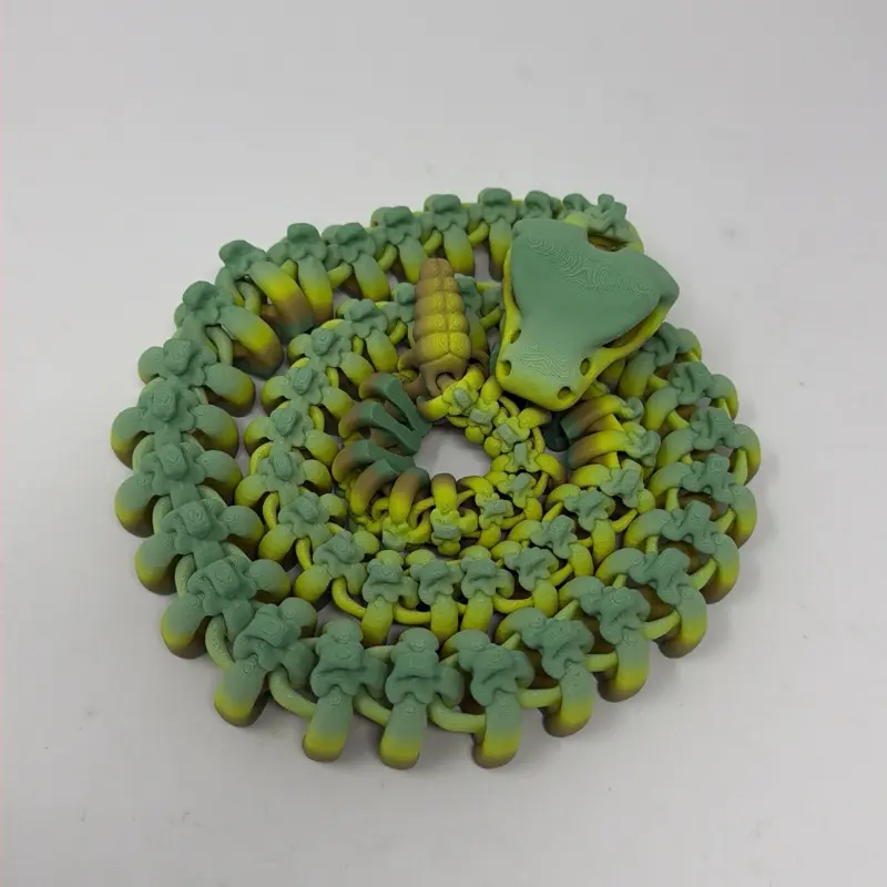 Skeleton Rattlesnake Articulated Snake | Gothic Bone Decor | Spooky Snake | Creepy Flexible Desk Toy | 42 in long