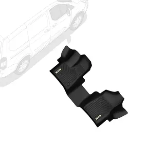 OEDRO Floor Mats 1st Row Fit for 2015-2021 Ford Transit 150/250/350 (No Transit Connect), One Piece Black with Vinyl Flooring