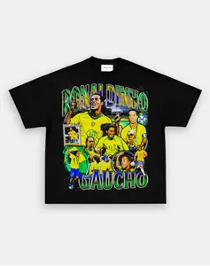Ronaldinho Tee, Graphic Sport T-shirt, Vintage Soccer Player Shirt ,Playoffs,Y2k , Soccer Apparel , Gift For Soccer Fans, Gift For him