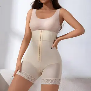 Elegant Shapewear Shorts for Women High Elasticity Nylon Fabric High Waist Wide Waistband with Steel Boning Support Sizes S-XXXL Front Closure Three-Position Hook-and-Eye Adjustment Crotch Zipper Design Womenswear Everyday Body  Fit Compression