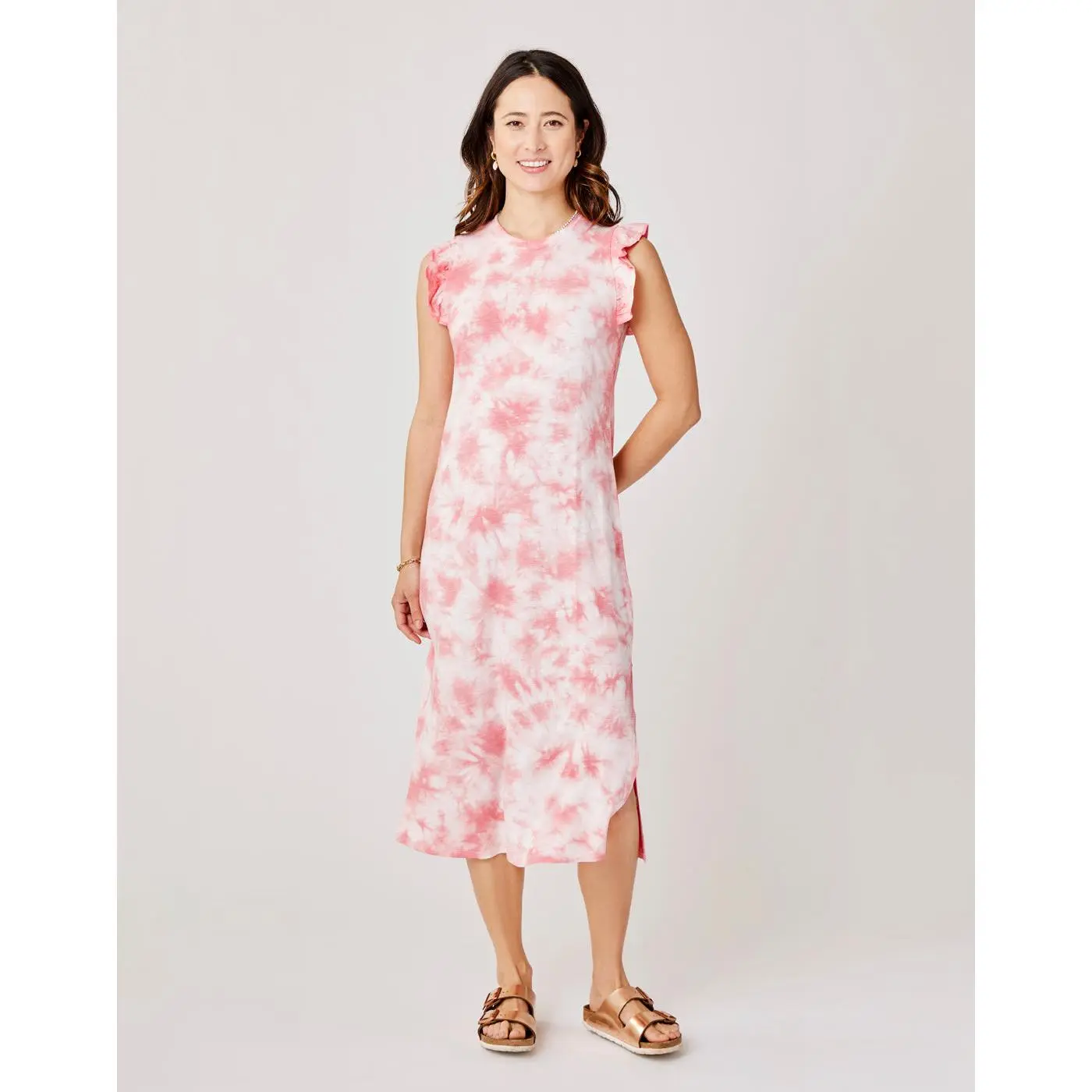 Maeve Dress: Grapefruit Tie Dye