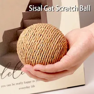 Interactive Sisal Cat Scratching Ball, Durable and Scratch Resistant, Helps Cats Clean Teeth, Suitable for All Ages, Unleashes Vitality