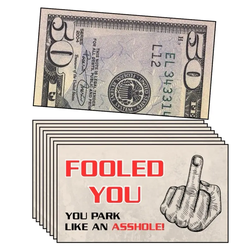 You Park Like An A-hole Bad Parking Prank Cards Funny Bad Parking Warning Cards – Leave Under Windshield – 50 Pack