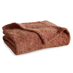 Market & Place Chenille Jacquard Textured Throw Blanket Clay