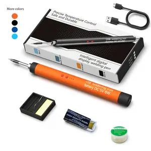 USB Rechargeable Soldering Iron Pen Set, Durable Portable Design with Stand, Tin Wire, Rosin, Ideal for Outdoor Repair, Electronics Maintenance, DIY Crafts