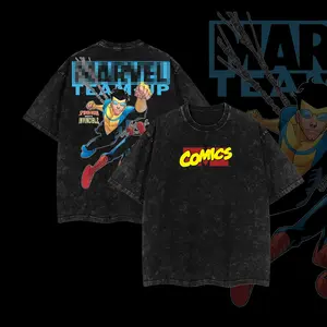 MCU Spidey-Man vs Mark Grayson Invincible War Comic Hero MCU Comics Tee Gift for movie fans Top Apparel Classic Oversized Seamless Simple Straight Man designer shirts Men's Regular Fit Floral Print Tee Heavyweight Cotton T-Shirts