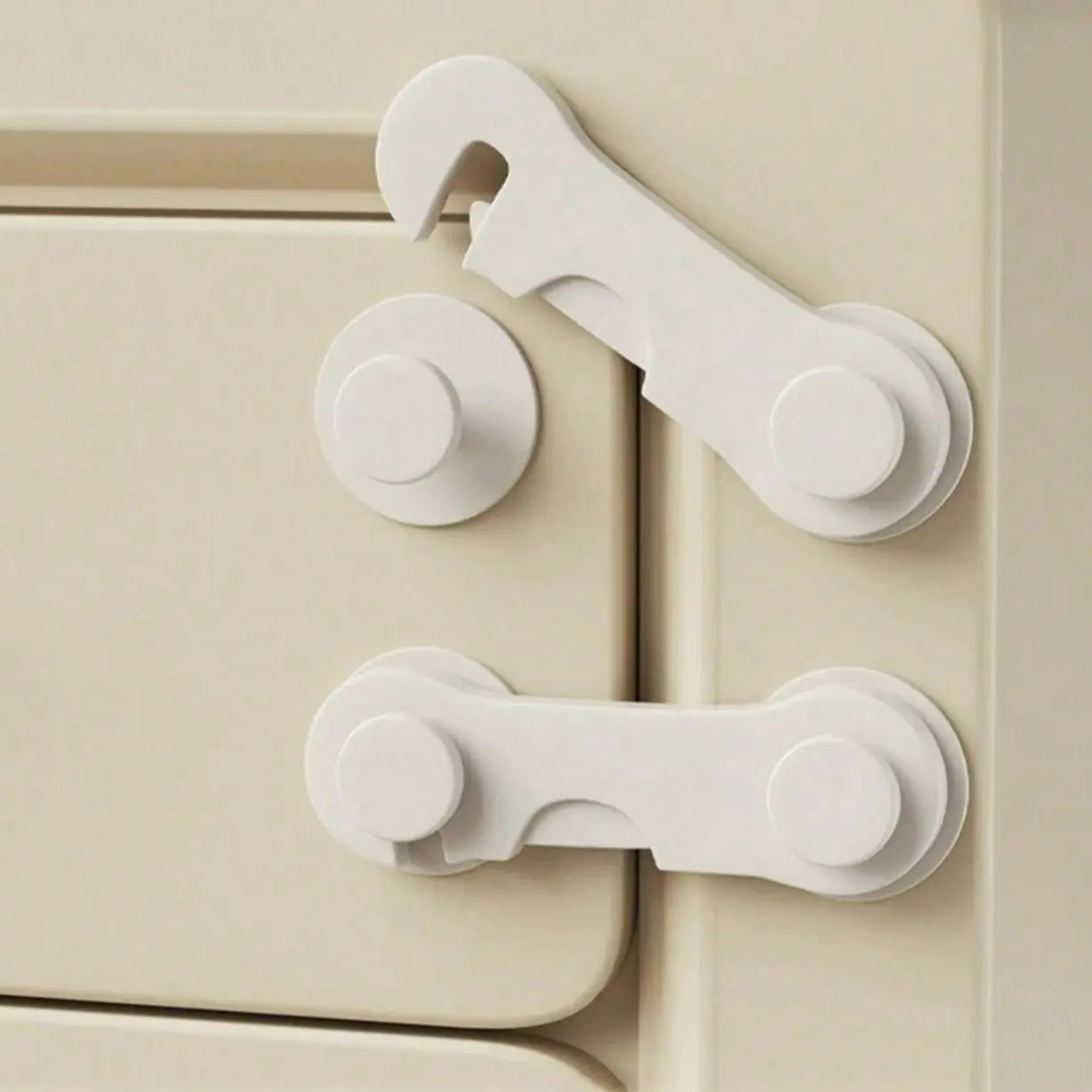 Cabinet Door Lock with Tape, Drawer Cabinet Lock with Tape, Safety Lock for Home, Home Organizer for Drawer, Refrigerator, Wardrobe, Storage Room, Security, Locking