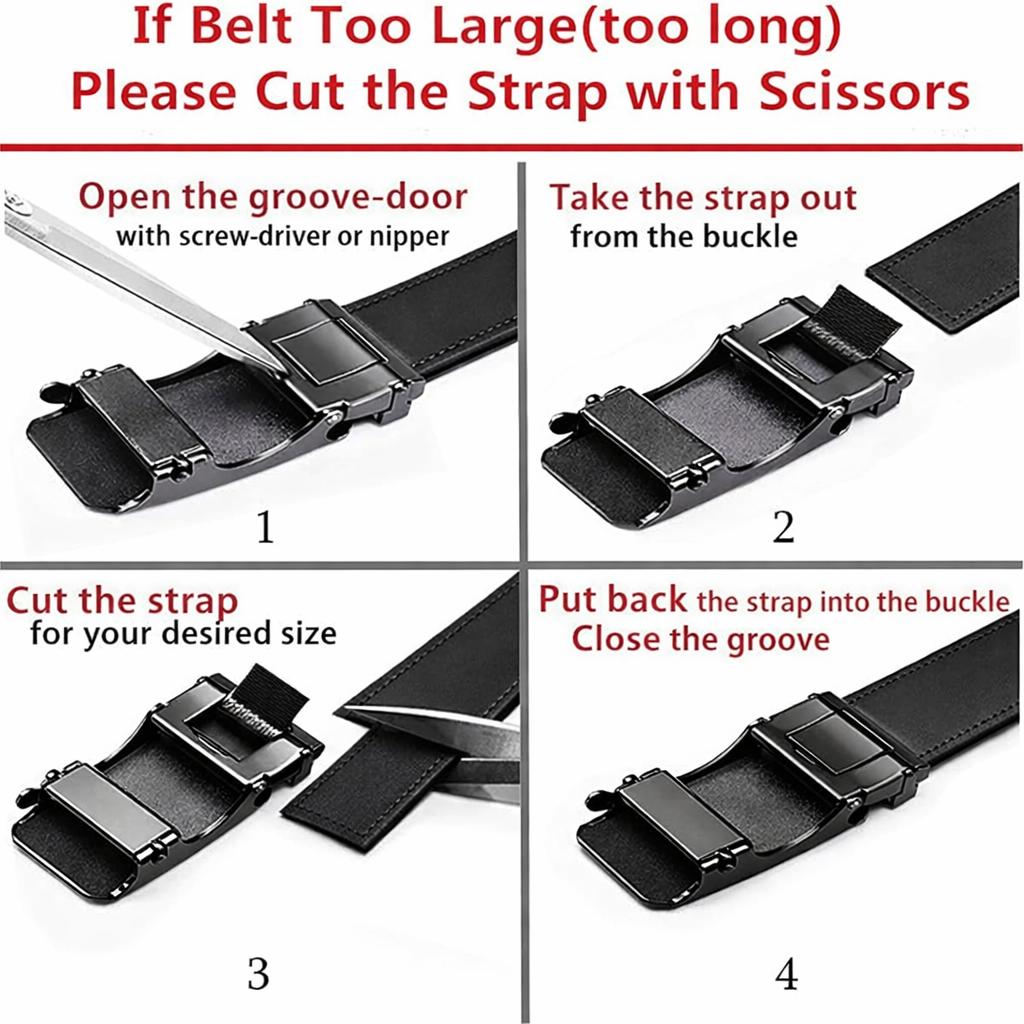 Leather Ratchet Belt Men 2 Pack - Customizable Fit, Effortless Style (35mm)