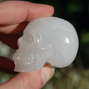 2in White Quartz Crystal Skull