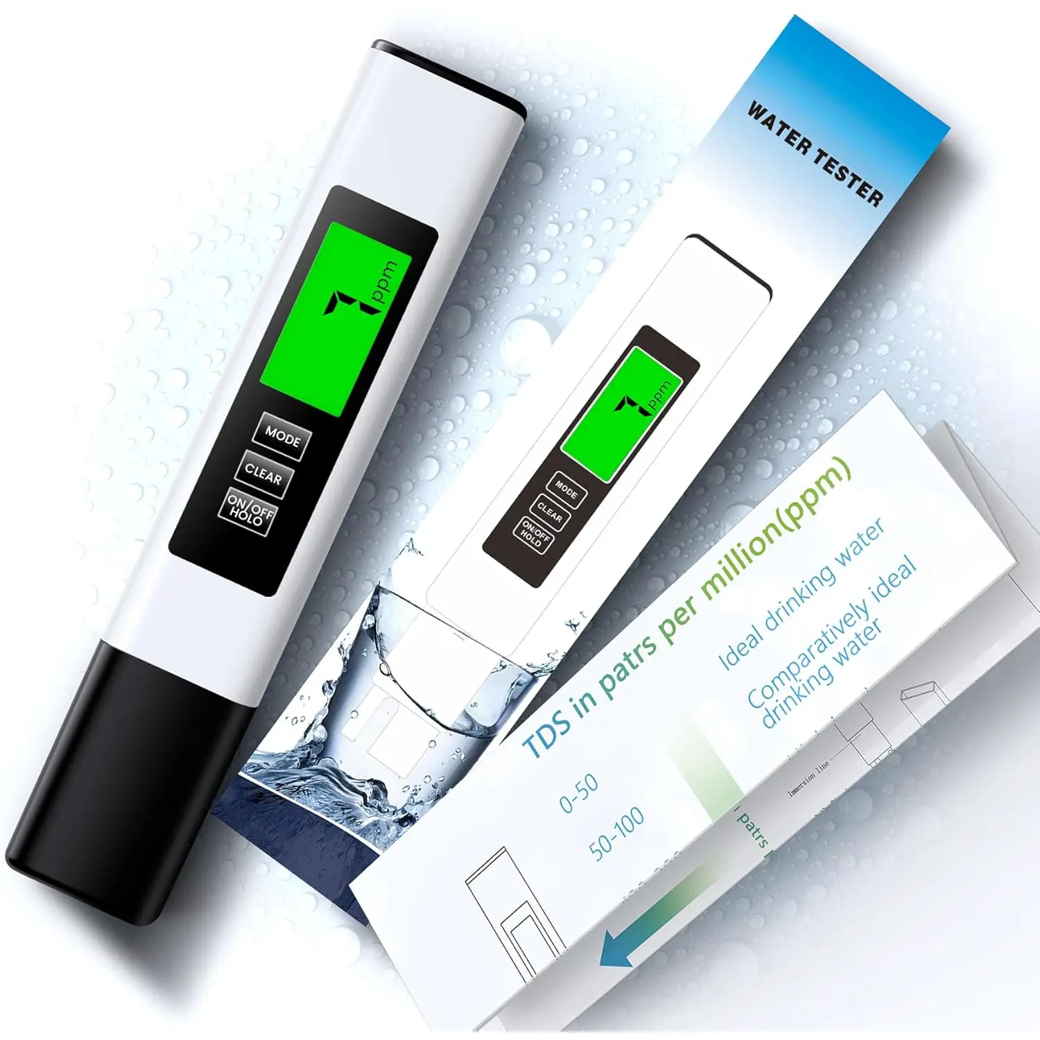 2024 All- 4 in 1 Tds Meter Digital Water Tester - Accurate and Reliable TDS EC & Temp(?C,?F) Meter - 0-9990ppm - Professional Testing for Drinking Water, RO/DI System, Aquariums etc