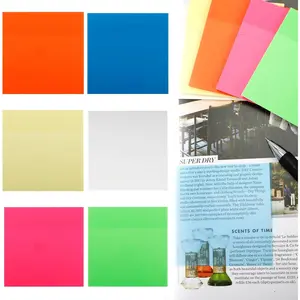 300 Sheets Clear Transparent Sticky Notes, Colorful  Notepad, Translucent Adhesive Memo Pads for Annotating Books, School & Office Supplies