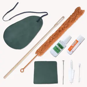 Flute Cleaning Kit 9-in-1 with Key Oil and Microfiber Swab, Professional Woodwind Care Set for Flute and Piccolo Maintenance, Includes Cleaning Rod, Mouthpiece Brush and , 6.4oz
