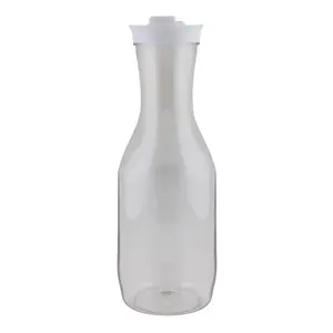 BarConic® Plastic Juice Carafes & Jugs with Lid, Fruit Juice Covered Drinkware for Kitchen Use