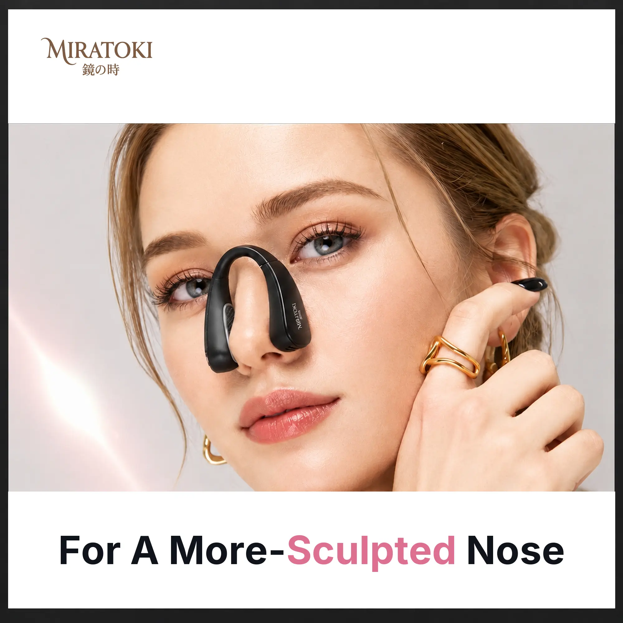 MIRATOKI PetalSculpt Nose Beauty Device, Facial Tool with Blue LED Light, At-Home Nose Care & Beauty Routine Device