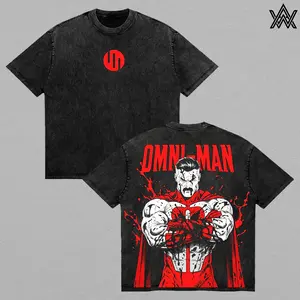 Omni-Man Tee Washed – Invincible Washed Comic Superhero T-Shirt, Vintage Washed Viltrumite Warrior Graphic Tee, Unisex Oversized Streetwear Shirt, Planet Destroyer Comic Aesthetic Tee, Gift for Invincible Fans