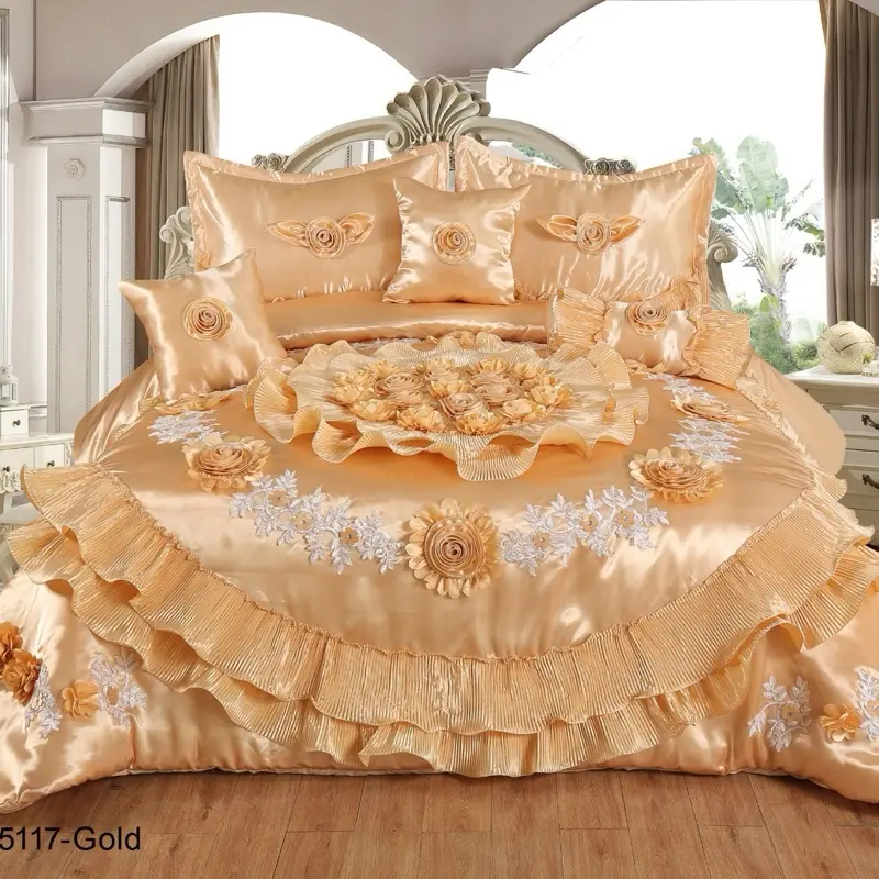 6 pc Set Wedding Comforter King Size - Includes 6 Pieces for Comfortable Home Decor all-season bedding Hypoallergenic & Easy Care