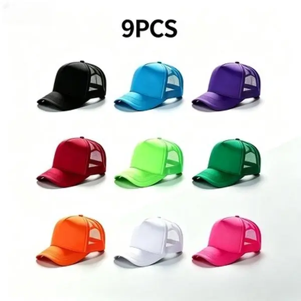 A breathable baseball cap suitable for both men and women, a classic truck driver's hat, available in various colors, with sun protection, the best choice for outdoor activities.